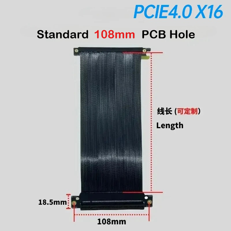 Itx Gpu Riser Pcie 4.0 16X - Cable de extensión de tarjeta gráfica