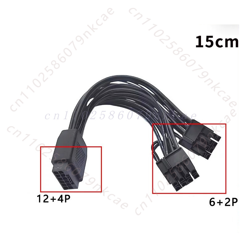 Dual 8Pin To 16Pin 12Vhpwr Cable - Cable de alimentación PCIe GPU de