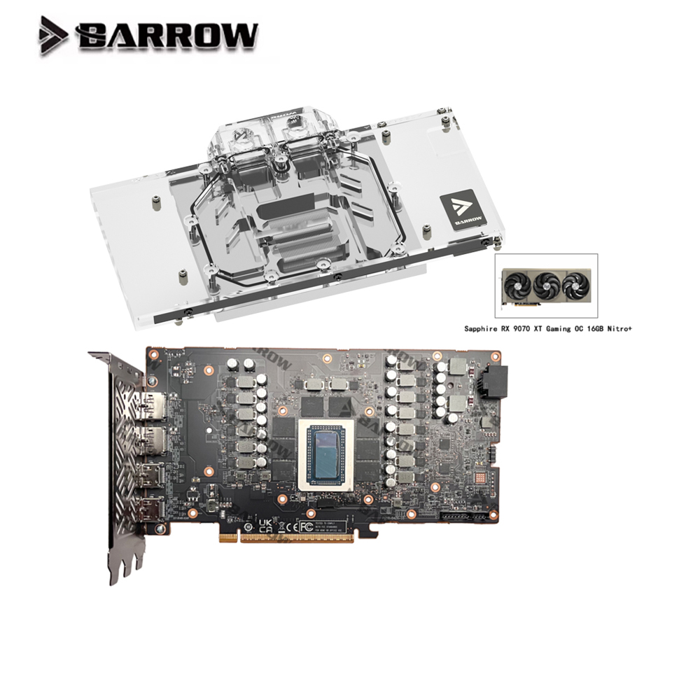 Barrow GPU bloque de agua para - Rx 9070 Xt reseña y precio